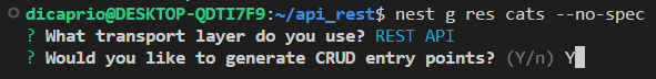 NestJS — CRUD generado